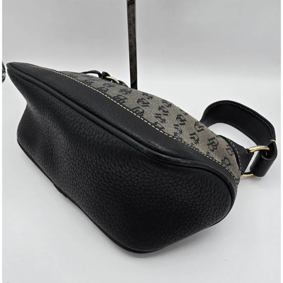 Dooney & Bourke Satchel Signature Pattern Gray Black H4 546786 11" x 4" x 5" - Picture 11 of 16